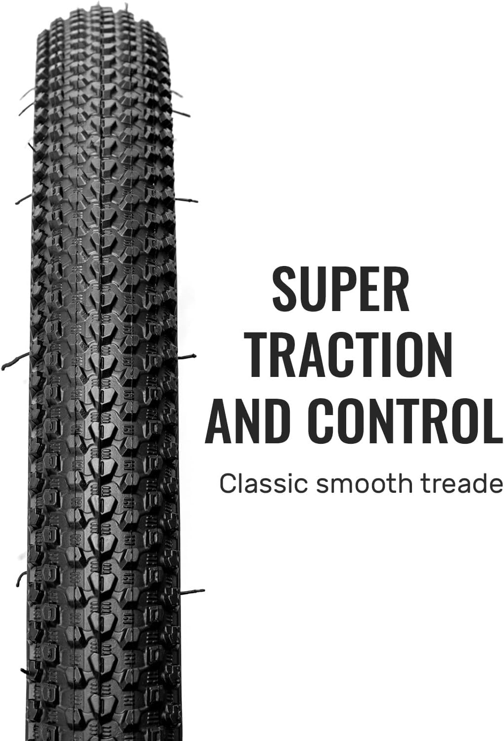 Hycline 2-Pack Mountain Bike Tires Set: 20/24/26/27.5-inch Folding Replacement Puncture-Resistant Bicycle Tires and Pair 20/24/26/27.5-inch Inner Tubes with Tire Levers for MTB Off-Road Bike